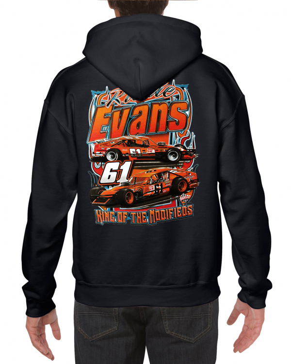 Richie Evans King Of The Modifieds Hoodie BLACK - Image 2