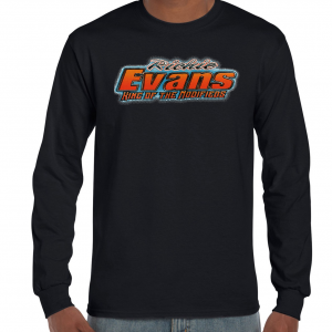 Richie Evans King Of The Modifieds Long Sleeve Tee Shirt BLACK