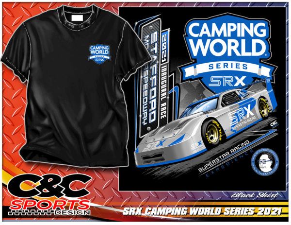 2021 Inaugural Camping World SRX Series Event Tee Shirt Stafford Motor Speedway