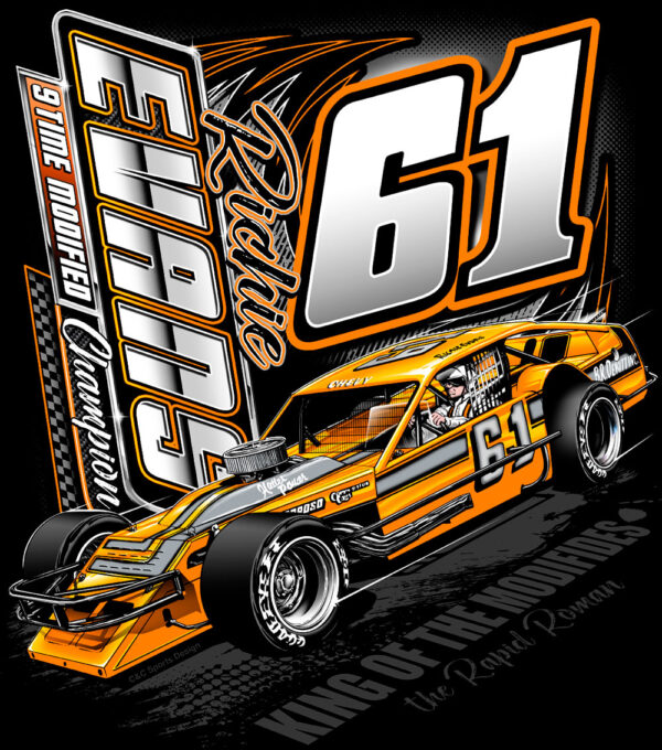 Richie Evans 2024 Edition "King Of The Modifieds" Hoodie BLACK - Image 4